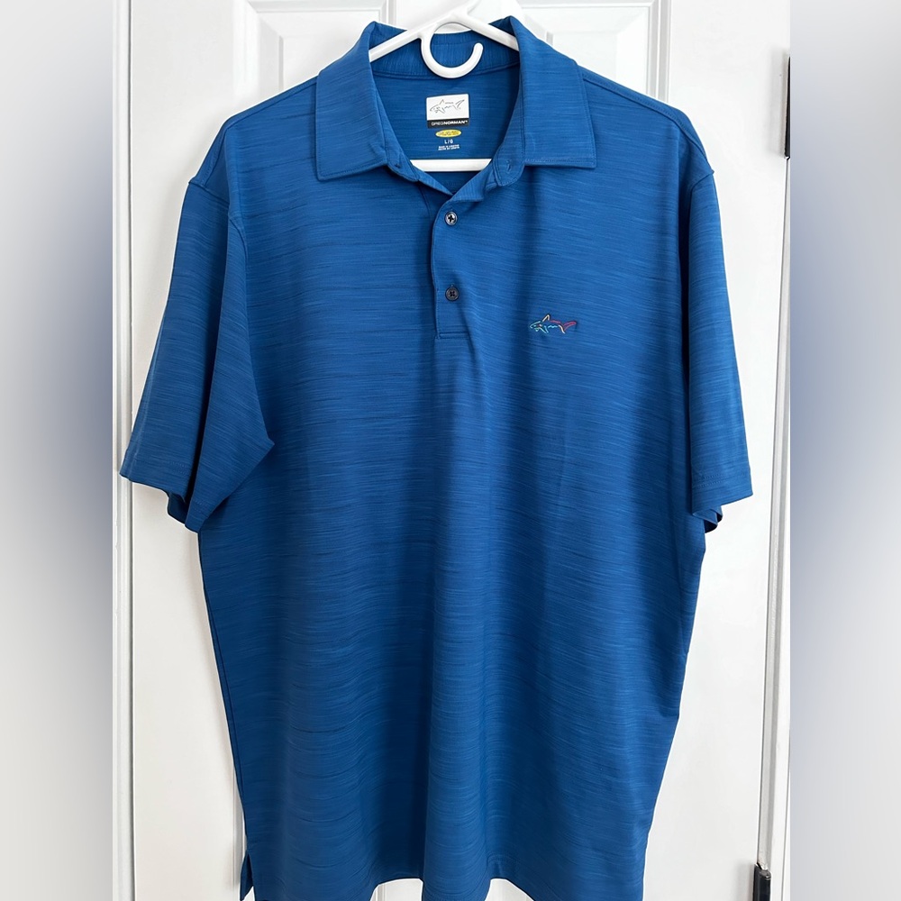 Greg Norman Play Dry Golf Polo Shirt. Men’s size Large.